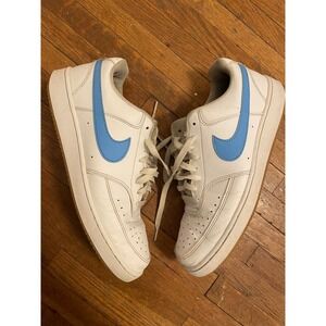 Nike Court Vision Low White University Blue Gum CD5463-100 Mens 10